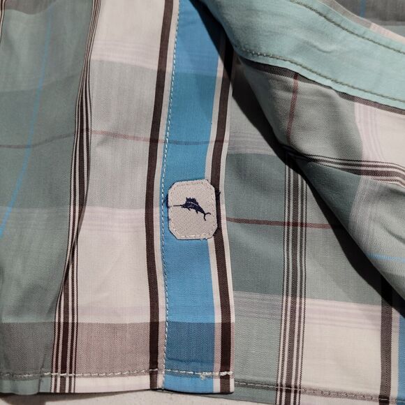 Tommy Bahama Sahara Sun Fade Island Crafted Plaid Dust Gray $128 MSRP Aloha NWOT - Picture 11 of 12